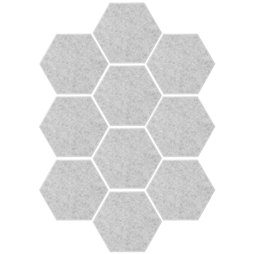 Raindrops 10Pcs Acoustic Wall Panels for Home Studio and Office 11.8X10.2X0.3in Hexagon Shape