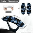 thumbnail image 6 of Xoenoiee Butterfly Daisy Flower Print 3 Pieces Computer Office Chair Covers with Armrest Pad Covers, Stretchable Chair Cover Stretch Rotating Chair Slipcover Desk Armchair Cover, Set of 3, Large, 6 of 6