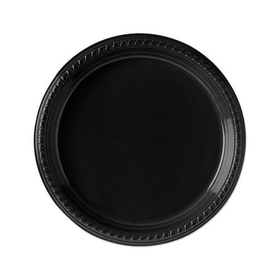 Party Plastic Plates 10 1/4" Black 500 Per Each Carton | 1 Carton of: 500