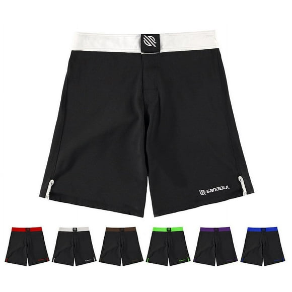Sanabul Essential MMA BJJ cross Training Workout Shorts (38 inch W, White)