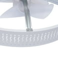 thumbnail image 5 of Flush Mount Ceiling Fan with Light Modern Round Enclosed Ceiling Fan Light Fixtures 5 Hidden Blades 3 Colors Changeable Ceiling Fan Chandelier for Bedroom Dining Room Office,D20.5 x H8.7, 5 of 17