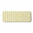 thumbnail image 1 of Flower Computer Mouse Pad, Tiny Daffodils and Bead Forms Situated at Wavy Vertical Lines, Rectangle Non-Slip Rubber Mousepad Large, 31" x 12" Gaming Size, Champagne Yellow, by Ambesonne, 1 of 2