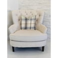 thumbnail image 2 of Plutus 20" x 30" Plaid Rendezvous Luxury Throw Motif Pillow in Beige, 2 of 3