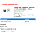 thumbnail image 2 of Coolant Filter - Compatible with 1986 - 1990 Ford CF6000 6.6L 6-Cylinder 1987 1988 1989, 2 of 2