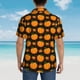 thumbnail image 4 of Fotbe Orange Pumpkin And Autumn Maple Camisa Hawaiana para Hombre Unisex – Camisa Casual de Verano con Botones de Manga Corta de Algodón y Lino,Small, 4 of 7