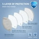 thumbnail image 3 of Mascarilla facial HALIDODO KN95, 60 paquetes, filtro de seguridad de 5 capas (blanco), 3 of 7
