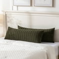 thumbnail image 2 of Fancy Homi Olive Green Long Body Lumbar Lumbar Decorative Throw Pillow Covers 14x36 inch for Bed Couch Bedroom, Soft Corduroy Rectangle Solid Pillow Case 35x91 cm, Rustic Farmhouse Boho Room Decor, 2 of 9