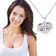 thumbnail image 4 of Carta Miembros de la familia Collar de corazón de diamante completo Accesorios de moda para mujer Wmkox8yi  sjalhkljlk1117, 4 of 5
