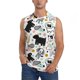 thumbnail image 1 of Balery Funny Puppy Camisetas sin mangas para hombre, absorbe la humedad y protege contra el mal olor.-Large, 1 of 7