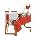thumbnail image 7 of Rally Home Goods Premium Vinyl Rectangular Tablecloth, Flannel Backing, Spill Proof Wipeable Cover, Red Holidays Pattern for Thanksgiving and Christmas, for Tables up to 60 x 84 Inch, 7 of 7