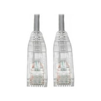 TRIPP LITE N201-S10-GY 10 ft. Cat 6 Gray Cat6 UTP Patch Cable (RJ45) - M/M, Gigabit, Snagless, Molded, Slim, Gray, 10 ft.