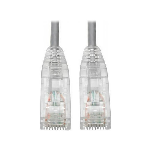 TRIPP LITE N201-S10-GY 10 ft. Cat 6 Gray Cat6 UTP Patch Cable (RJ45) - M/M, Gigabit, Snagless, Molded, Slim, Gray, 10 ft.