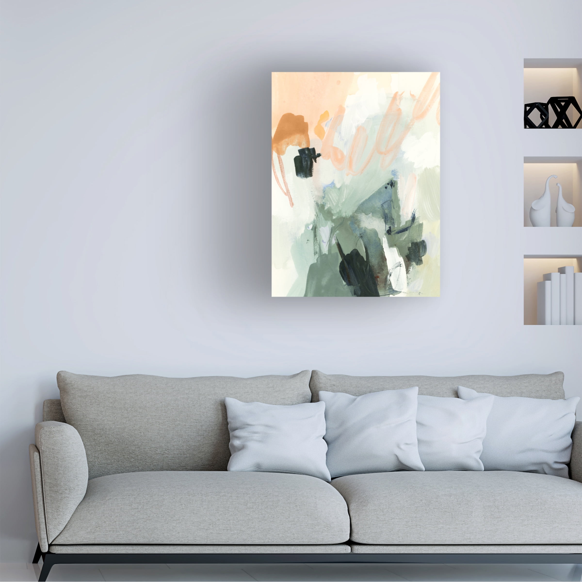 Victoria Barnes 'Moss And Peach I' Canvas Art