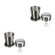 thumbnail image 3 of Cateissary Frascos de agua de acero inoxidable duraderos taza de café de viaje taza portátil agua café al aire libre vaso de té botella plegable Type4 NO4 Cateissary CBP080074, 3 of 5