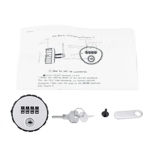 Fyearfly 1 Pce Serrure codée numérique, Combinaison de Codes en Alliage de Zinc pour Armoire à cames avec Mot de Passe Pratique Serrure sécurisée avec clés (36 mm)