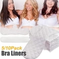 thumbnail image 2 of 5 Pcs Bra Liners for Sweat, 80% Cotton and 20% Polyester Fiber, Reusable Washable Under Breast Sweat Absorber Pads, 2 of 7