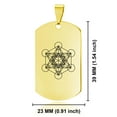 thumbnail image 2 of Stainless Steel Sacred Geometry Metatron's Cube Dog Tag Pendant Necklace, 2 of 3