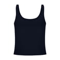 thumbnail image 5 of Womens Tank Tops with Built in Bras U Neck Casual Plain Cropped Fitted Padded Sleeveless Shirt Summer Outfits, 5 of 7