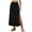 A-Black5, variant on Drawstring Waist Side Slit Maxi Skirt for Women Casual Flowy Beach Vacation Long Skirt