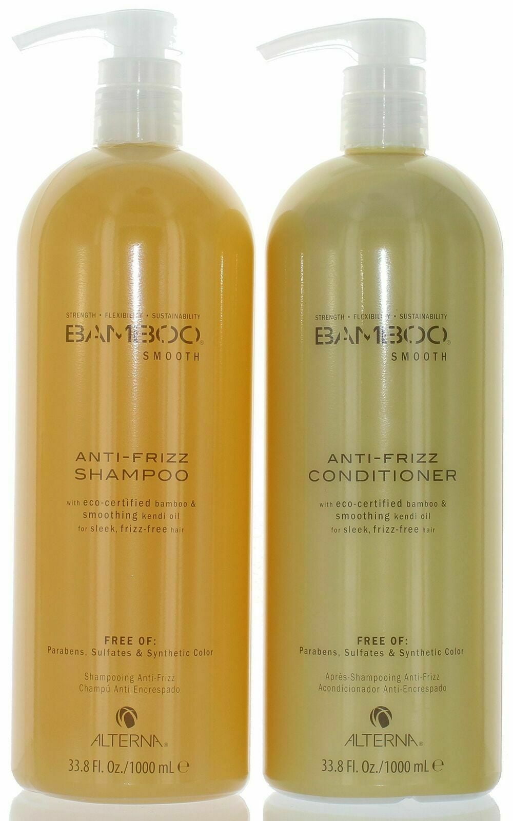 Alterna Bamboo Smooth Anti Frizz Shampoo And Conditioner 33 8 Ounce W Pumps Walmart Com Walmart Com