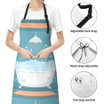 thumbnail image 4 of Kdxio Bathtub with Soap Bubbles Apron with Pockets Adjustable Kitchen Aprons for Men Women Waterproof Aprons for Cooking,Drawing,Crafting, Baking Household Cleaning, 4 of 8