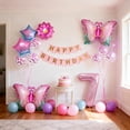 thumbnail image 2 of Decoraciones con globos de cumpleaños, tema de la séptima mariposa de HAUCIAJEIN, 2 of 9