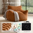 thumbnail image 3 of Puf Gericco Giant Plush para adultos, color naranja, 3 of 7