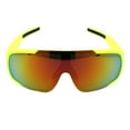 thumbnail image 2 of Square Shield Sunglasses Semi-Rimless Goggle Style Neon Yellow, Fuchsia Mirror, 2 of 4