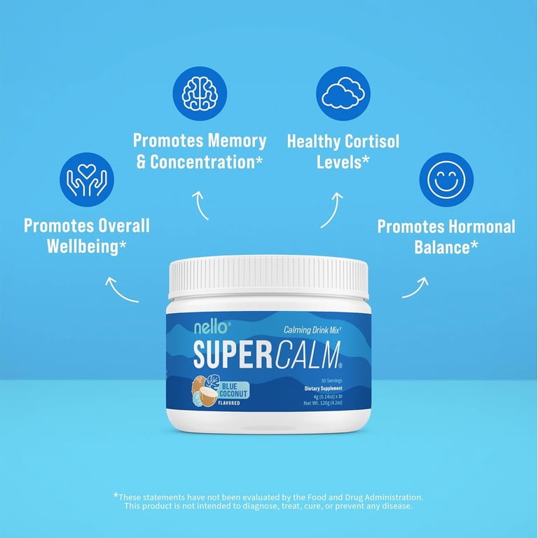 Nello Supercalm Drink Mix, Ashwagandha KSM 66, Magnesium Glycinate