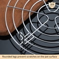 thumbnail image 5 of 1 Pack Round Stainless Steel Steamer Rack, TINGXIN Multifunctional Lifting Stand, Pot Rack, for Home Kitchen, Cooking and Steaming Use, Style B, 19.5cm, 5 of 9