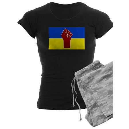 

CafePress - Ukrainian Flag With Fist Pajamas - Women s Dark Pajamas