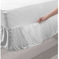 thumbnail image 2 of Brick Bed Skirt, Monotone Interpretation of Street Wall Setting Continuing Horizontally, Elastic Bedskirt Dust Ruffle Wrap Around for Bedding Decor, 4 Sizes, Dimgray and White, by Ambesonne, 2 of 2