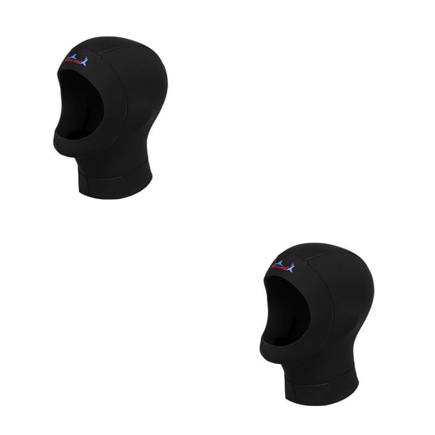 Soidarity BUCEO SAIL 3MM Gorros de buceo Neopreno térmico CR Equipo de snorkel súper elástico Hoodie Neck Cover Gorro de natación para 【I】 2Conjunto