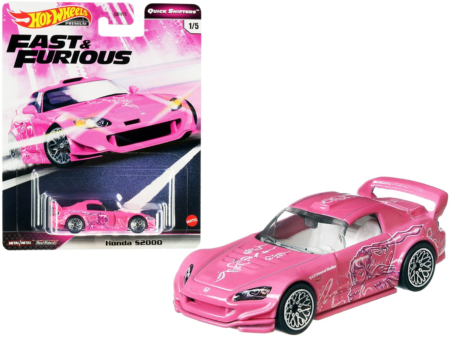 Honda S00 Pink With Graphics Fast Furious Diecast Model Car By Hot Wheels Walmart Com