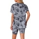 thumbnail image 3 of Conjunto de ropa de lounge para mujer INSPIRE CHIC, con tie dye, pantalones cortos de ciclista, loungewear, color negro, 3 of 6