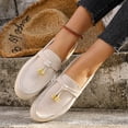 thumbnail image 5 of Women’s Casual Loafers, Fashionable Low-Top Flat Shoes, Comfortable Soft Faux Material, Versatile Slip-On Design, Elegant Tassel Detail, Perfect for Everyday Wear and Outdoor Leisure Beige, 5 of 9