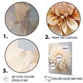 thumbnail image 3 of Designart "Minimalist Beige Dahlia Petals" Dahlia Floater Framed Canvas Wall Art, 3 of 5