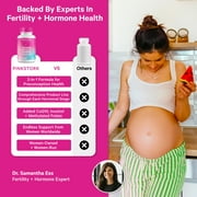 Pink Stork Premium Fertility Gummies: CoQ10, Myo-Inositol, Methylated Folate, Zinc, 60 Count, Mango Pineapple