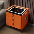 thumbnail image 3 of Smart Console Nightstand Frames Cabinets Luxury Storage Mobile Bedroom Night Stand Vanity Mesa De Noche Living Room Furniture My Lux Decor Round, 3 of 24