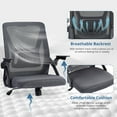 thumbnail image 5 of VECELO Mid-Back Swivel Adjustable Ergonomic Office Chair, Mesh Lumbar Support and Adjustable Arms Task Chair for Computer, Grey, 5 of 17