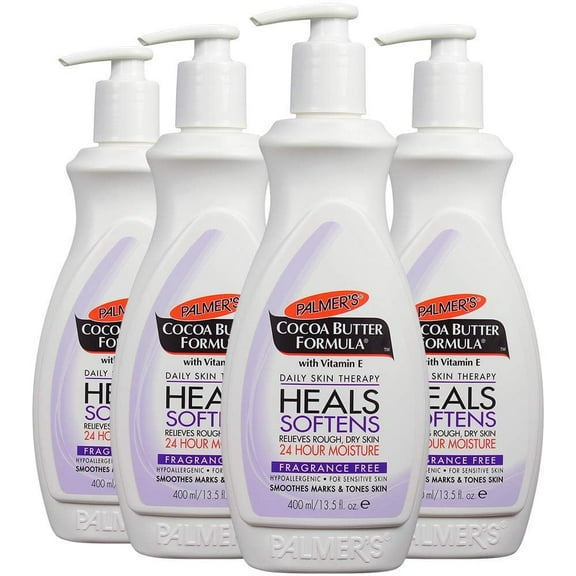 Palmer's Cocoa Butter Formula Body Lotion, Fragrance Free, 13.5 oz. (Pack of 4)