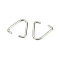 thumbnail image 3 of Uxcell 0.63 x 0.59 x 0.06 inch Pinch Clip Connector Triangle Open Jump Rings 304 Stainless Steel Silver Tone 80pcs, 3 of 6