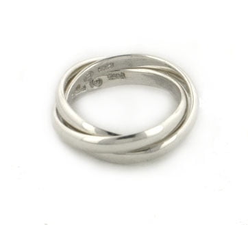 Sterling Silver 3-Band Russian Wedding Ring - Walmart.com