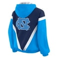 thumbnail image 3 of Women's WEAR by Erin Andrews Blue/Navy North Carolina Tar Heels Colorblock Full-Zip Hoodie Windbreaker Jacket, 3 of 5