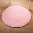 thumbnail image 1 of YouLoveIt Round Plush Area Rug 40/80/100cm Shaggy Floor Mat Soft Home Bedroom Hairy Carpet Rug Soft Shaggy Carpet Area Rug Floor Home Decor Mats, 1 of 1