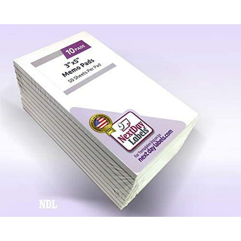  Memo Pads - Note Pads - Scratch Pads - Writing Pads - 10 Pads  with 50 Sheets in Each Pad (4.25 x 5.5 inches) : Office Products