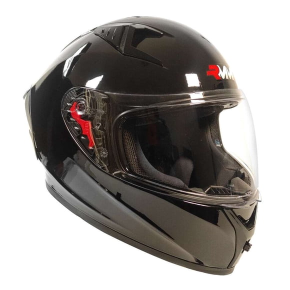Casco RMM Cerrado Negro Con Espoiler Z501