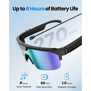 AI Smart Glasses with Camera, Sport AI Camera Glasses with EIS+Gyro Stabilization, Polarized Lenses for Cycling, Dual-Mic Noise Cancelling, IP66 Weatherproof, AI Glasses with Chat GPT