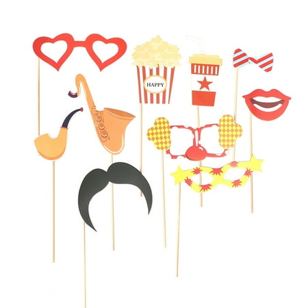 

10pcs Birthday Photo Props Kit Funny Paper Mask DIY Selfie Props Accessories for Kids Birthday Party Favors (Clown Theme)