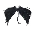 thumbnail image 1 of Capa de chal de plumas jinwen gótica para disfraz de Halloween Negro, 1 of 8